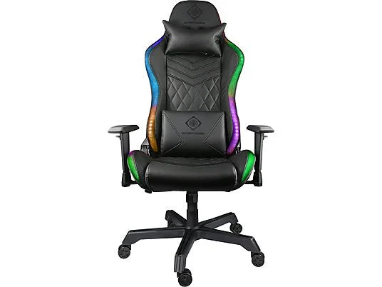 DELTACO RGB Gaming Stuhl - Gaming Stuhl Schwarz/Mehrfarbig