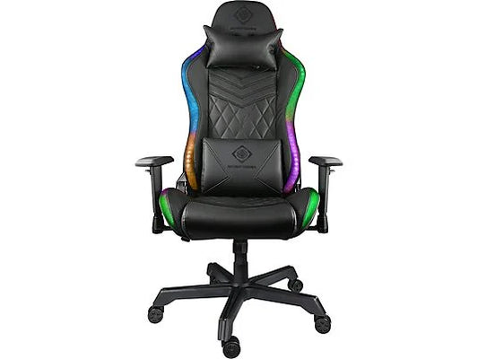 DELTACO RGB Gaming Stuhl - Gaming Stuhl Schwarz/Mehrfarbig